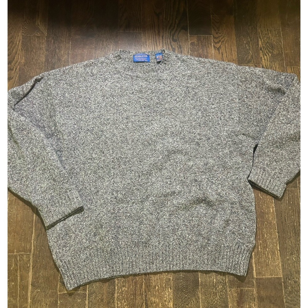 Pendleton Mens XXL Grey Heather  100% Shetland Wool Sweater